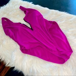 Zipped One Piece Swimsuit